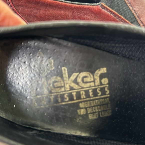 rieker red leather Women's loafer shoes - Picture 9 of 11